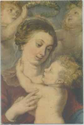 POSTAL RELIGIOSA. LA VIRGEN Y EL NIÑO