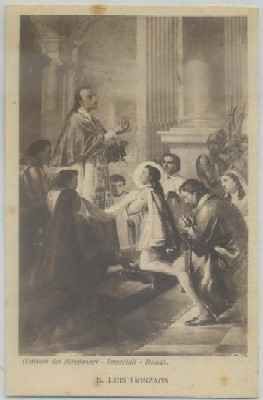 POSTAL RELIGIOSA. S. LUIS GONZAGA. ROMA. AÑO 1926