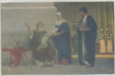 POSTAL RELIGIOSA. LA SAGRADA ESCRITURA. SERIE Vl. Nº 5. PRESENTACION DE JESUS