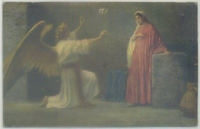 POSTAL RELIGIOSA. LA SAGRADA ESCRITURA. SERIE Vl. Nº 1. LA ANUNCIACION