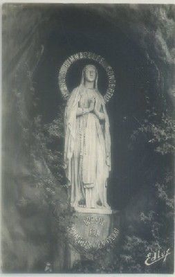 POSTAL RELIGIOSA. LOURDES. LA VIRGEN