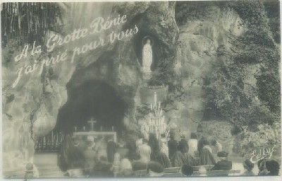 POSTAL RELIGIOSA. LOURDES. LA GRUTA