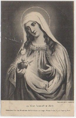 POSTAL RELIGIOSA. COEUR INMACULE DE MARIE Nº 24