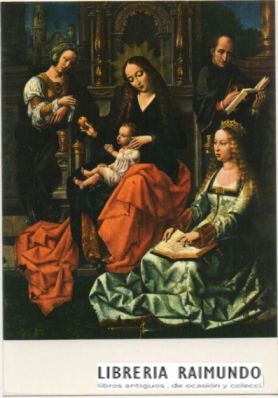 POSTAL RELIGIOSA. CUADRO DE LA VIRGEN DE LA MOSCA. COLEGIATA. ZAMORA