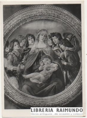 POSTAL RELIGIOSA. LA MADONE A LA GRANADE. BOTTICELLI