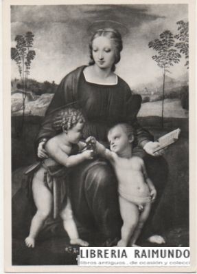 POSTAL RELIGIOSA. MADONNA DEL CARDELLINO