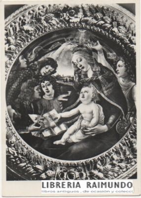 POSTAL RELIGIOSA. MADONNA DEL MAGNIFICAT. BOTTICELLI