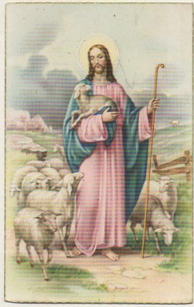 POSTAL RELIGIOSA. JESUS PASTOR