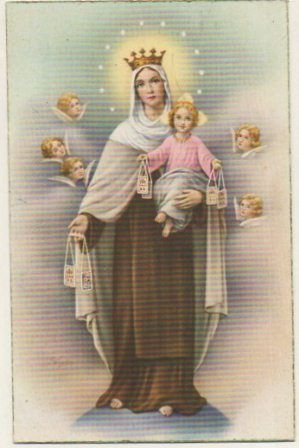 POSTAL RELIGIOSA. NUESTRA SEÑORA DEL CARMEN