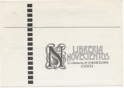 TARJETA POSTAL. RESPUESTA COMERCIAL. LIBRERÍA NOVECIENTOS