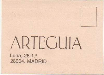 TARJETA POSTAL. RESPUESTA COMERCIAL. ARTEGUIA