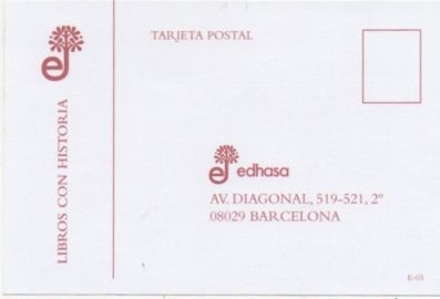 TARJETA POSTAL. RESPUESTA COMERCIAL. EDITORIAL EDHASA