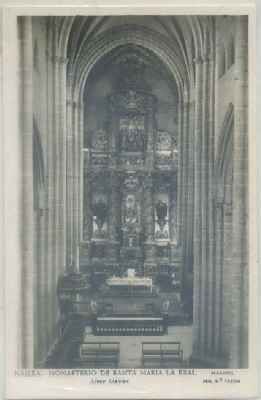POSTAL DE LA RIOJA. MONASTERIO DE SANTA MARIA LA REAL. ALTAR MAYOR