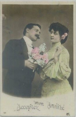 POSTAL ROMANTICA. ACCEPTEZ MON AMITIE