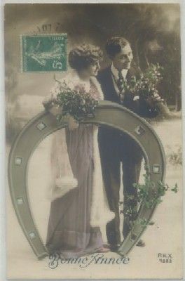 POSTAL ROMANTICA. BONNE ANNEE