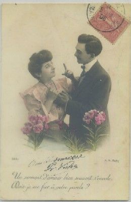 POSTAL ROMANTICA. UN SERMENT D'AMOUR BIEN SOUVENTS…