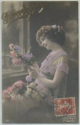 POSTAL ROMANTICA. BONNE ANNEE