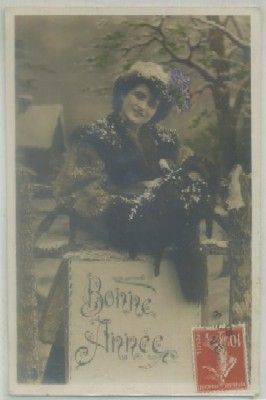 POSTAL ROMANTICA. BONNE ANNEE