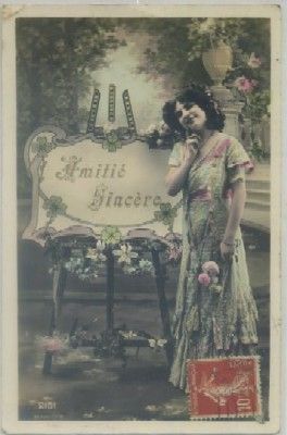 POSTAL ROMANTICA. AMITIE SINCERE