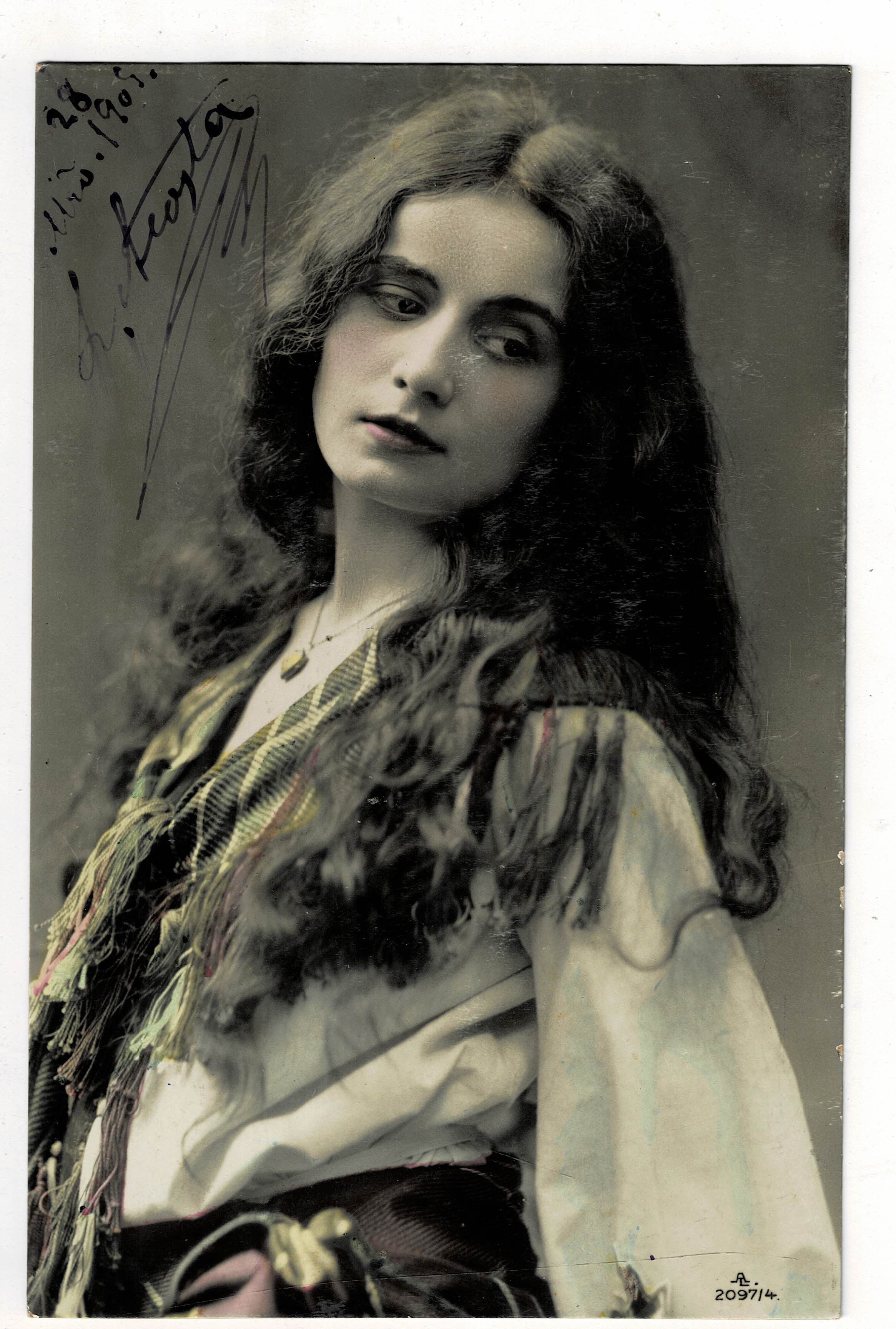 POSTAL ROMANTICA MUJER.