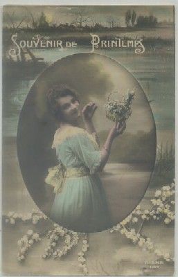 POSTAL ROMANTICA. SOUVENIR DE PRINTEMPS