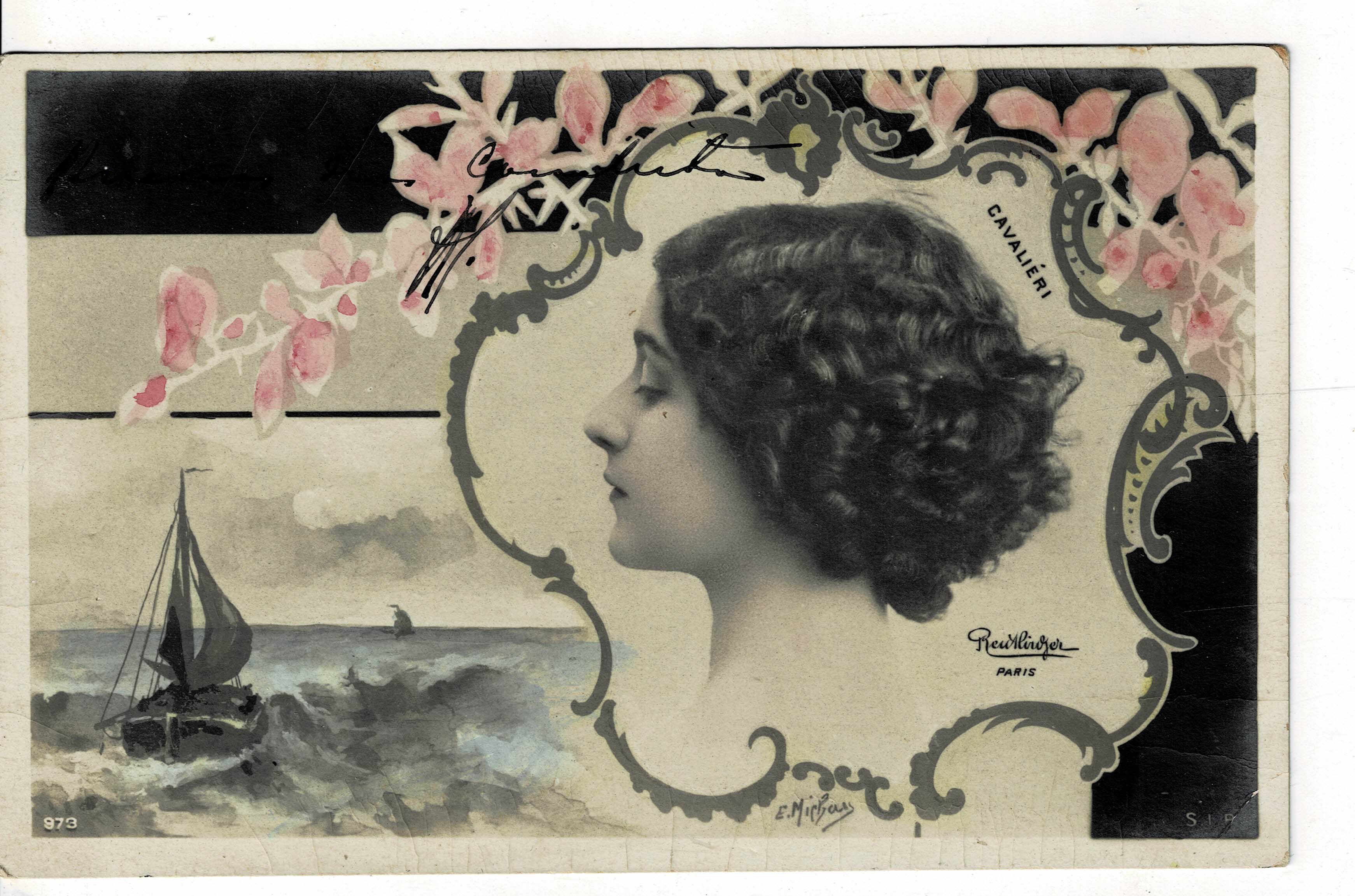POSTAL ROMANTICA MUJER.