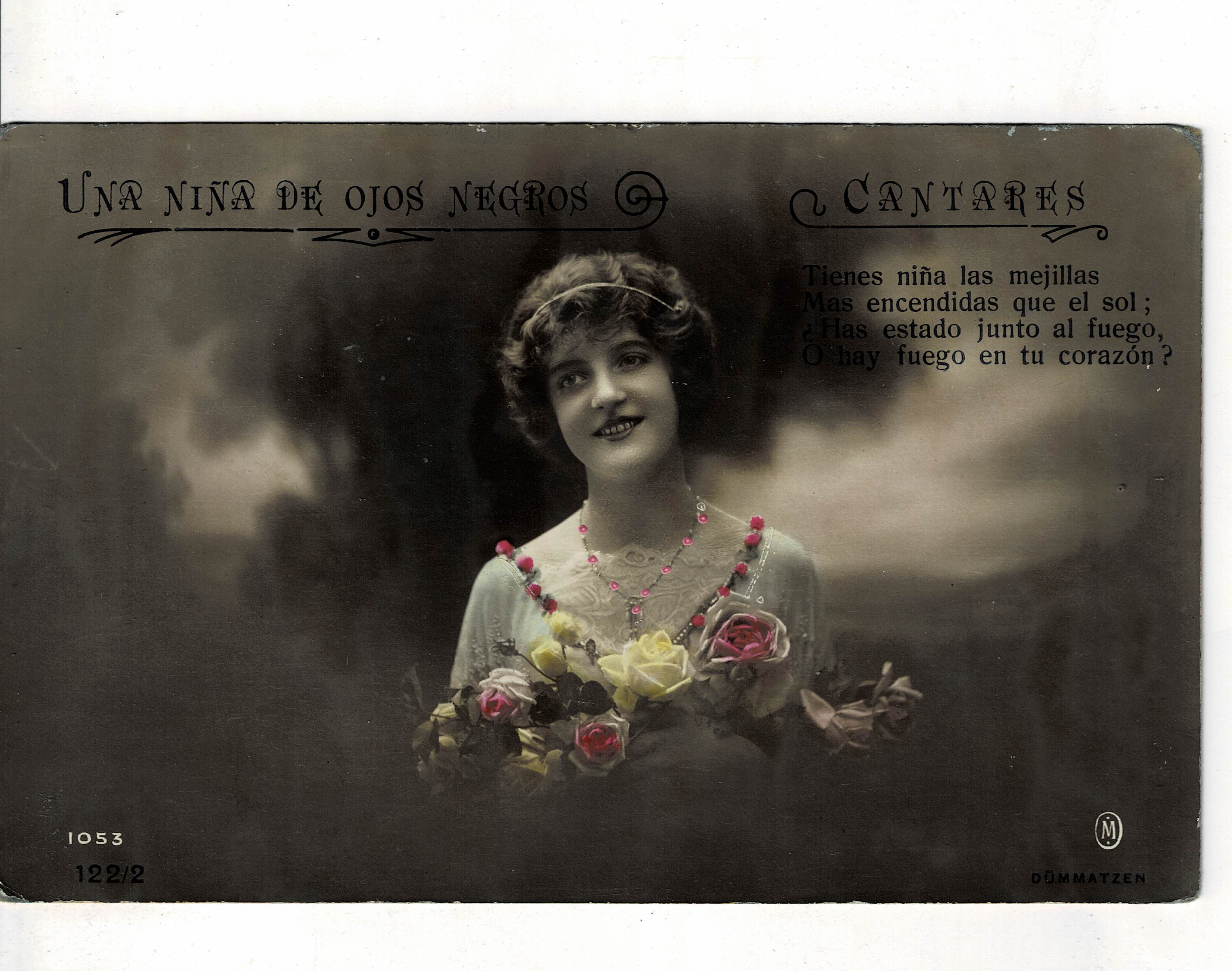 POSTAL ROMANTICA MUJER.