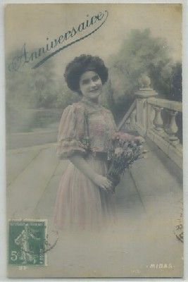 POSTAL ROMANTICA. ANNIVERSAIRE
