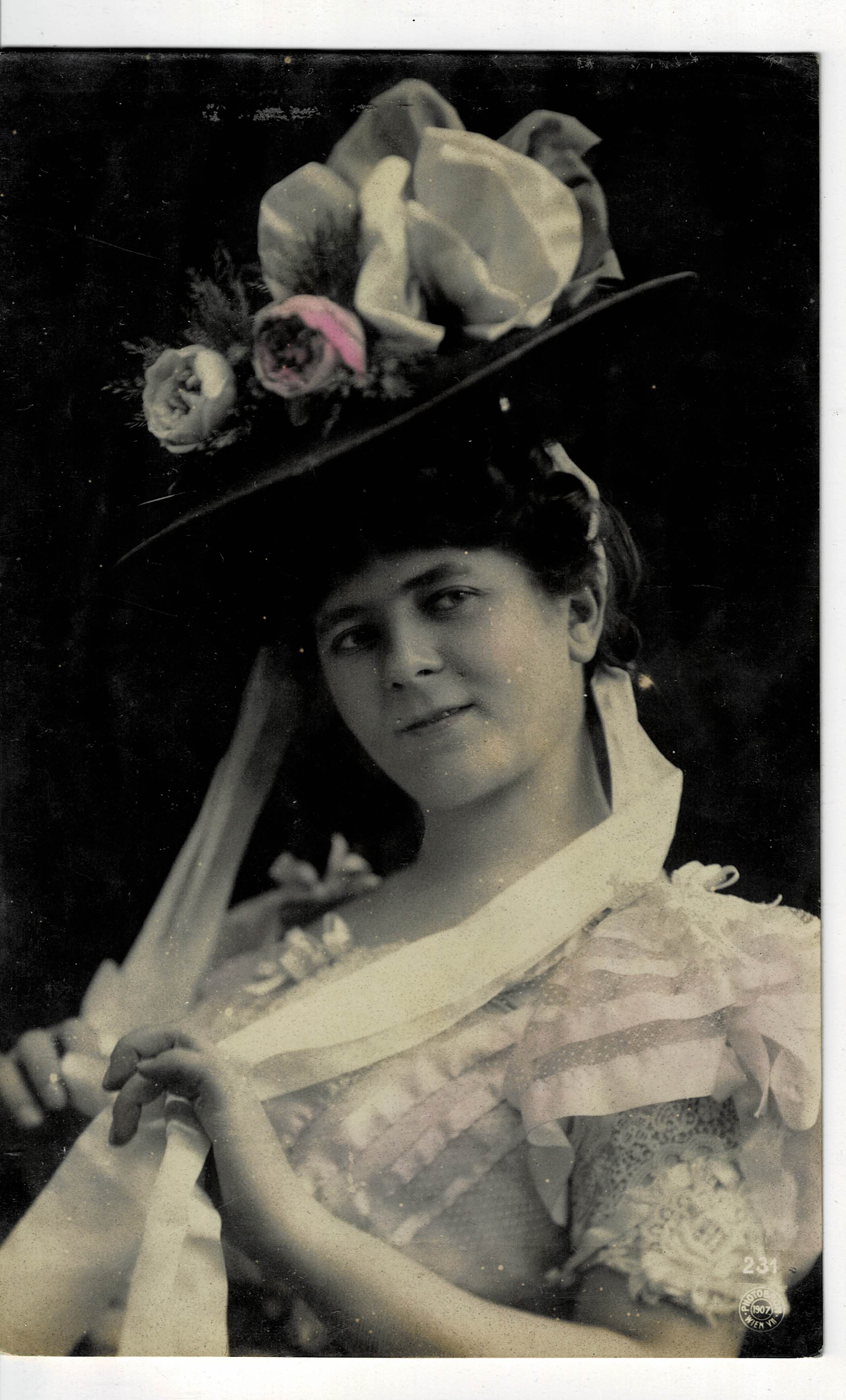 POSTAL ROMANTICA MUJER.
