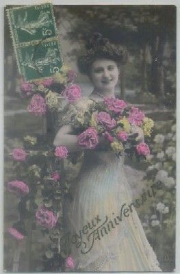 POSTAL ROMANTICA. JOYEUX ANNIERSAIRE