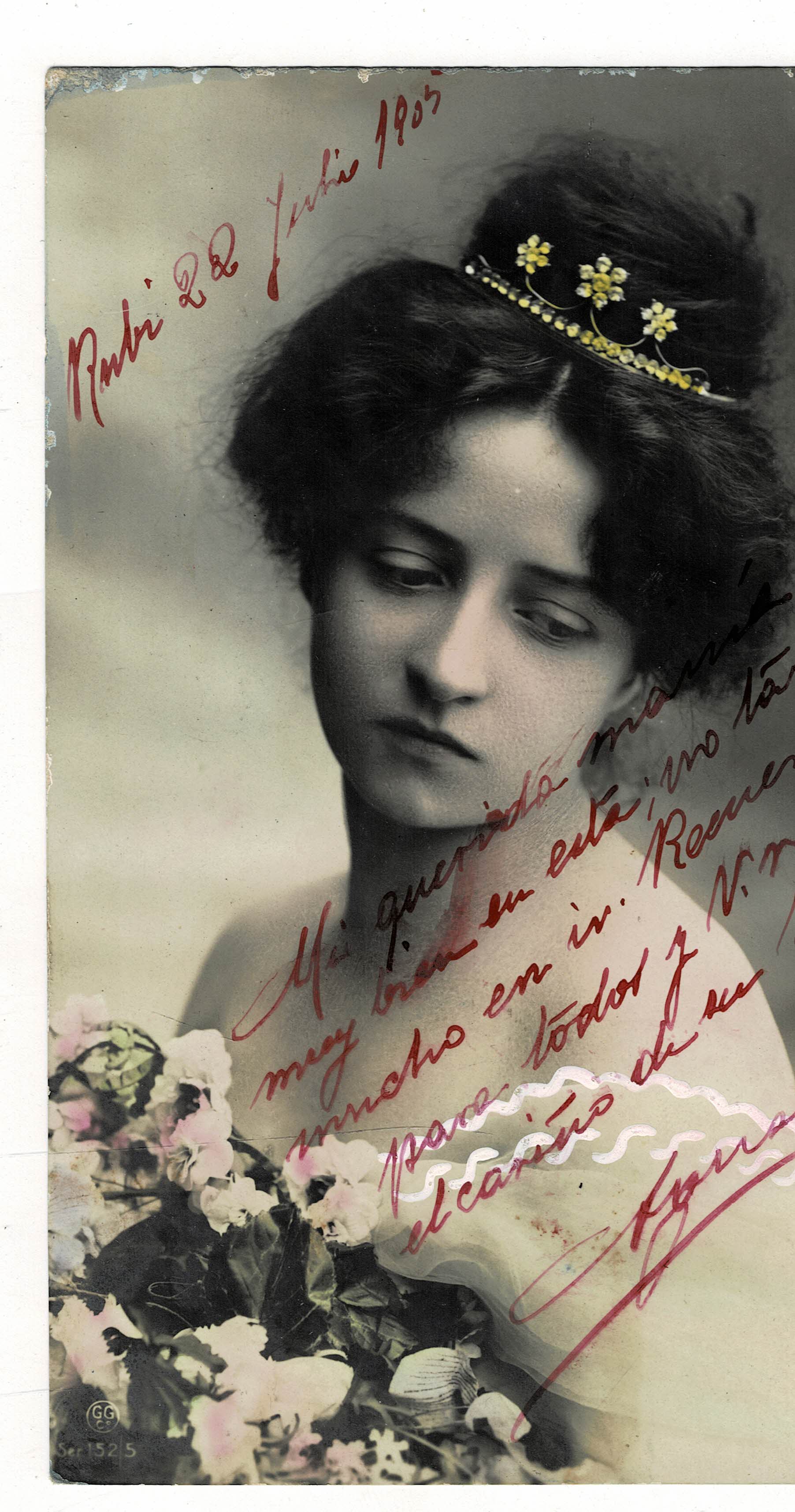 POSTAL ROMANTICA MUJER.