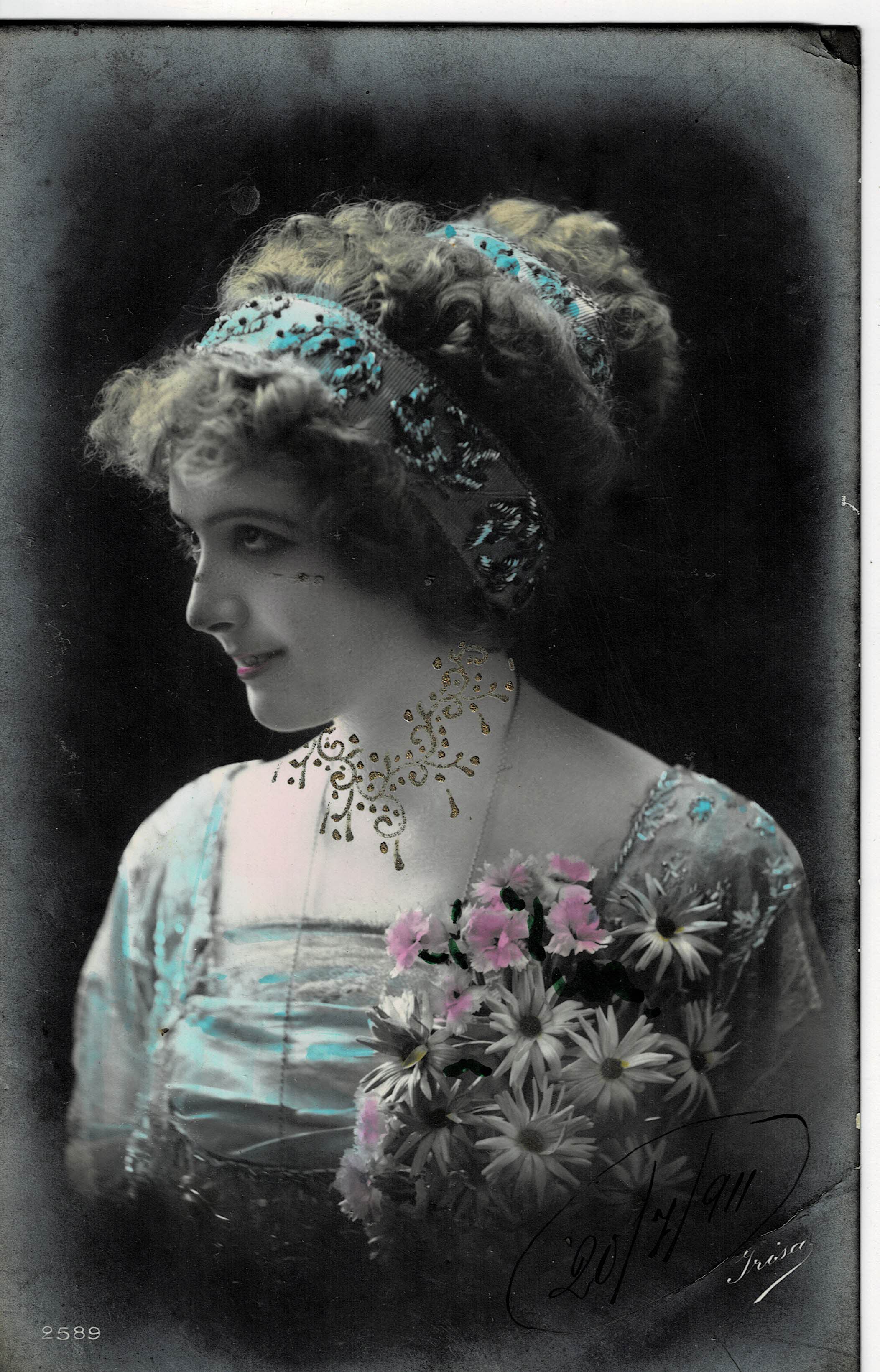 POSTAL ROMANTICA MUJER.