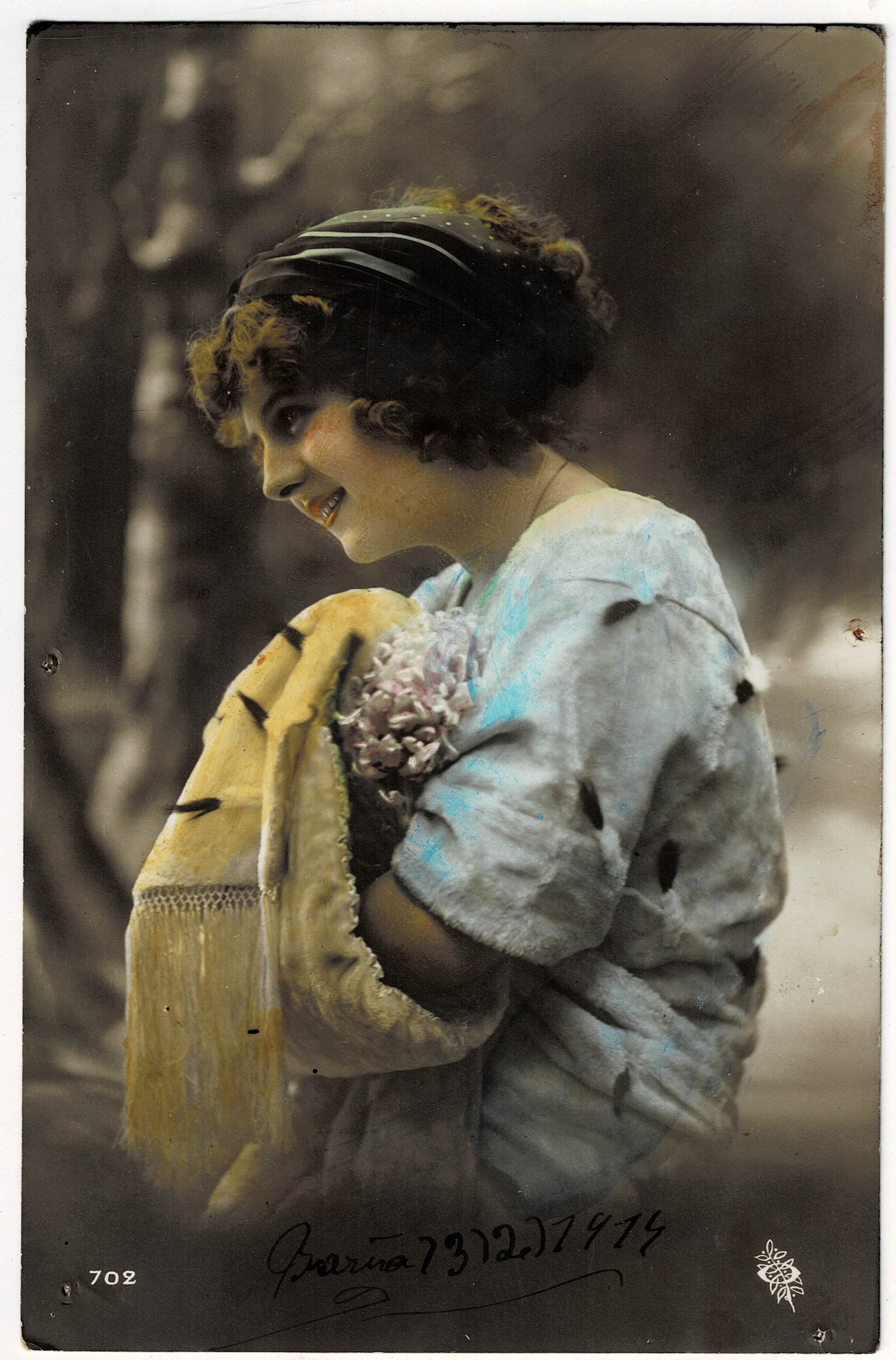 POSTAL ROMANTICA MUJER.
