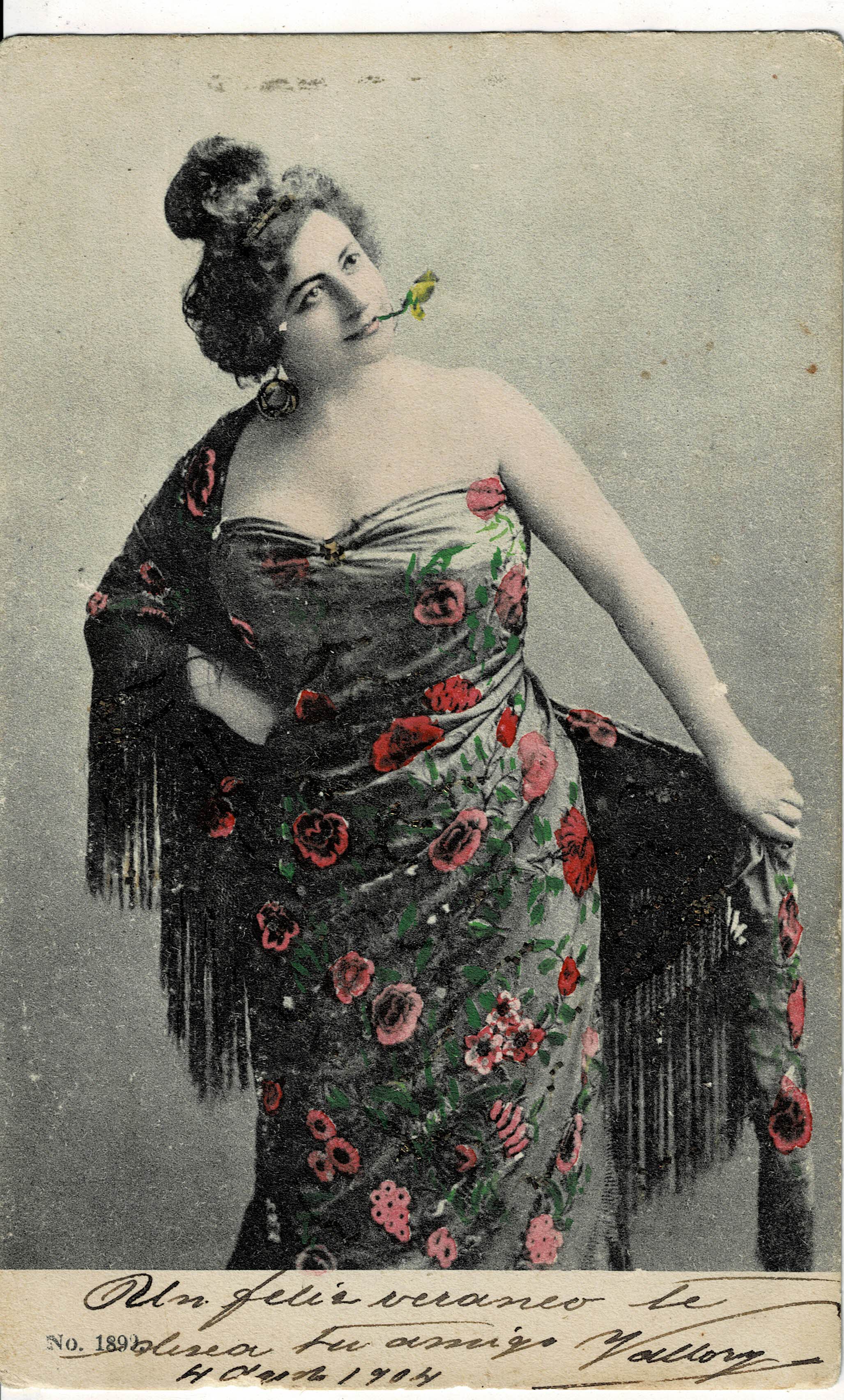 POSTAL ROMANTICA MUJER.