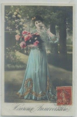 POSTAL ROMANTICA. HEUREUX ANNIVERSAIRE