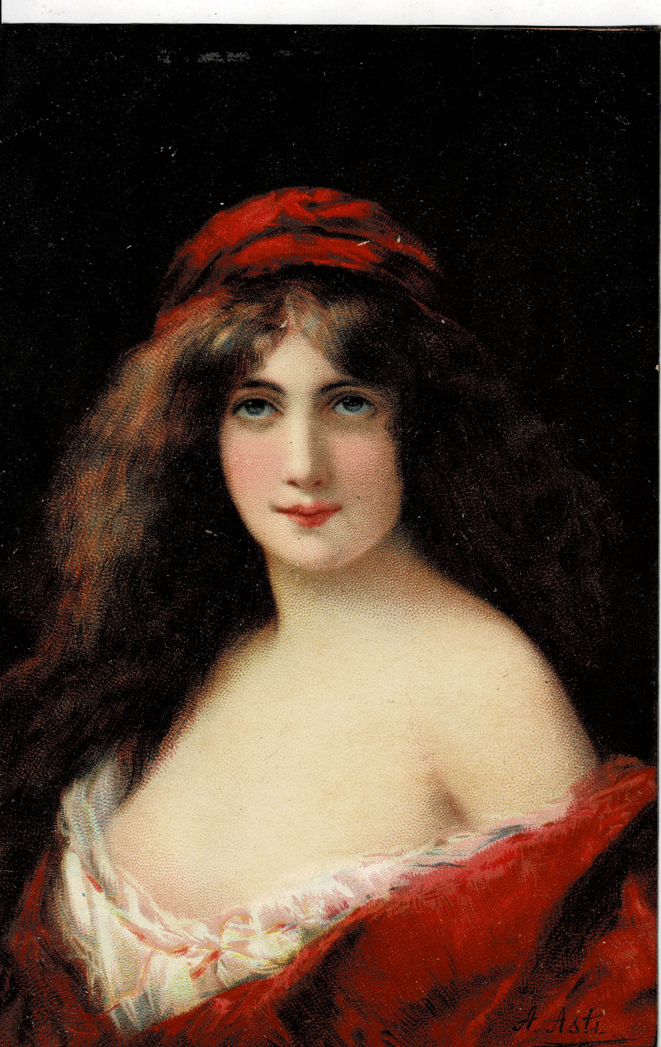 POSTAL ROMANTICA MUJER.