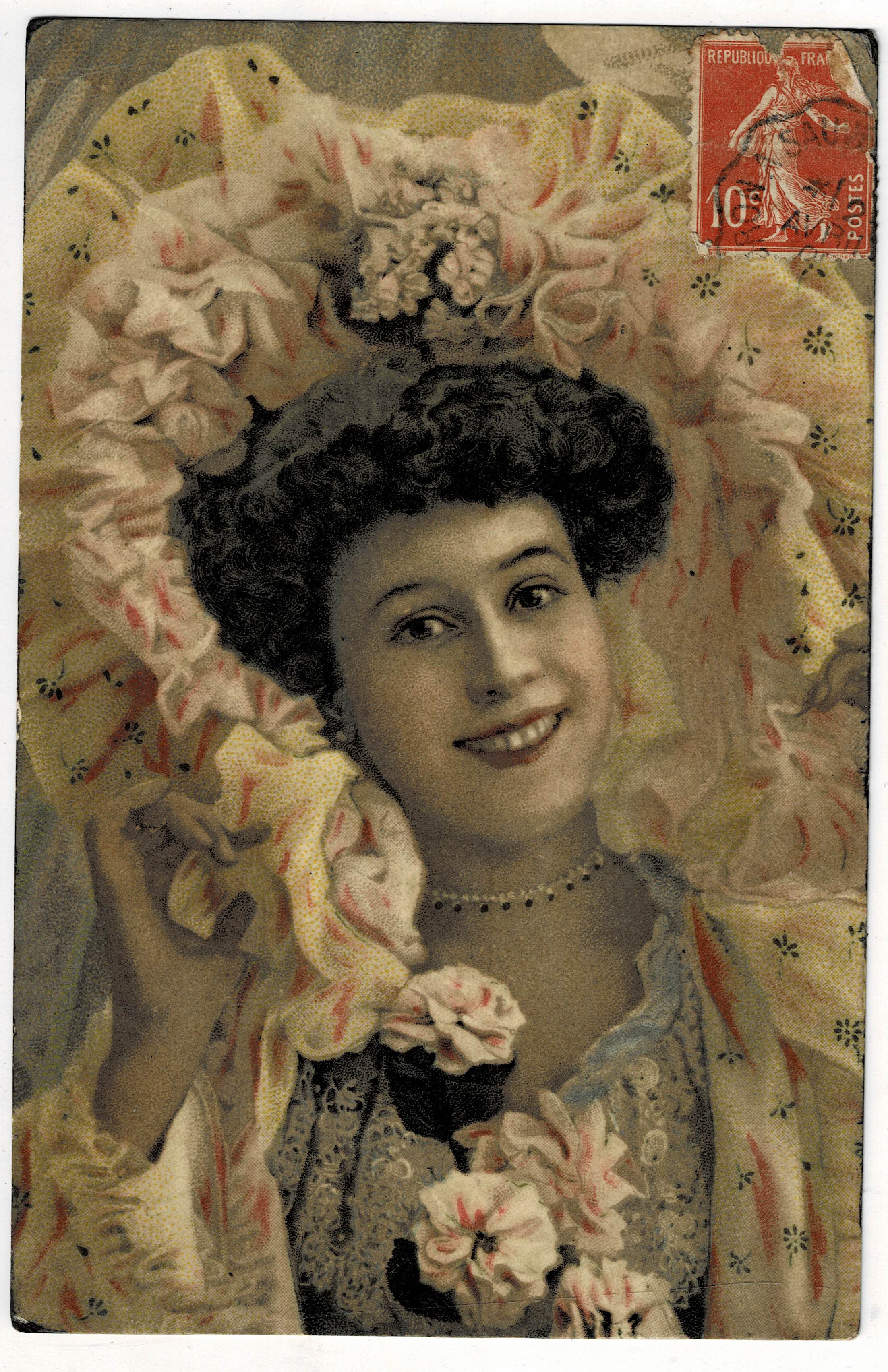 POSTAL ROMANTICA MUJER.
