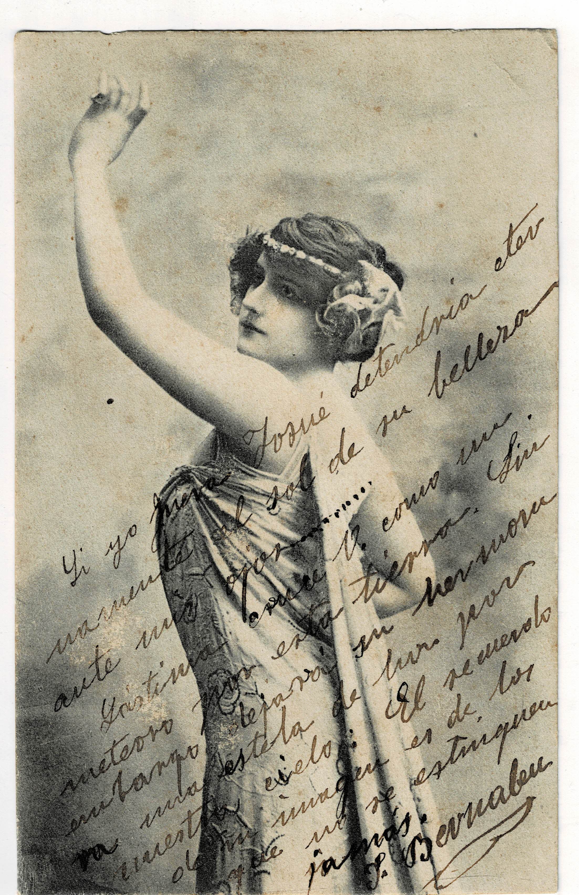 POSTAL ROMANTICA MUJER.