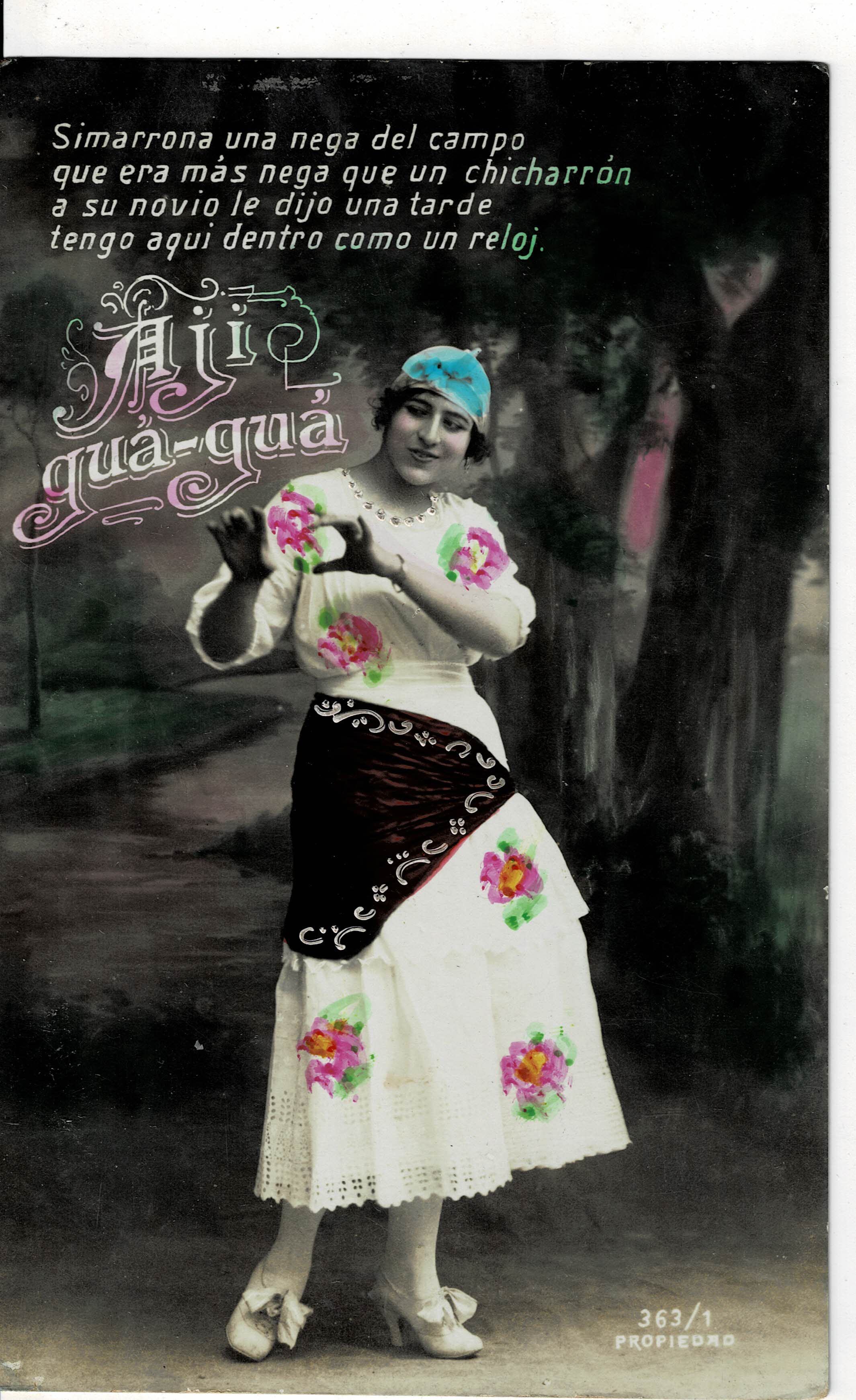 POSTAL ROMANTICA MUJER AJI GUA - GUA.
