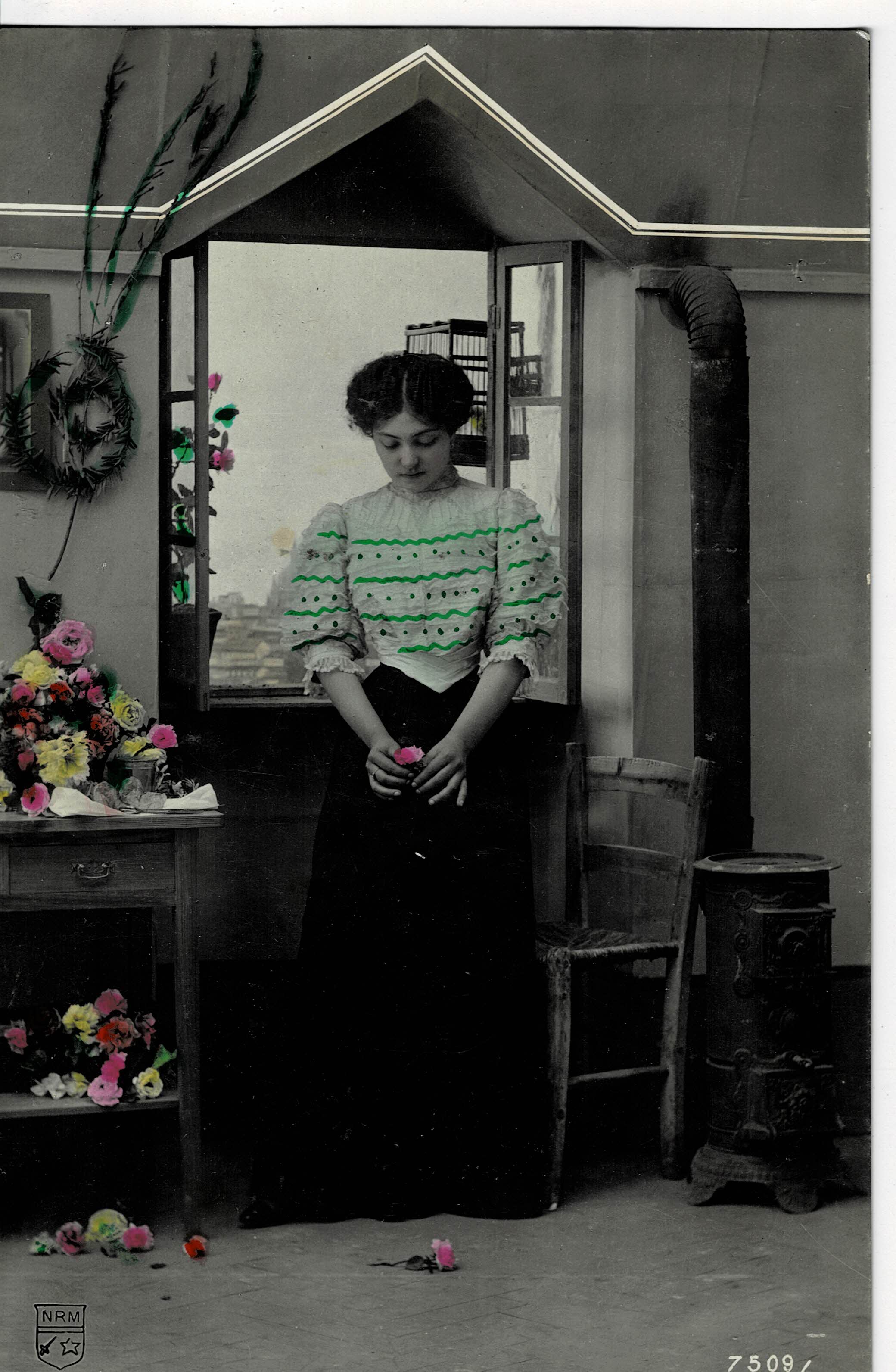 POSTAL ROMANTICA MUJER.