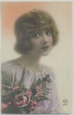 POSTAL ROMANTICA FRANCESA. SEÑORITA