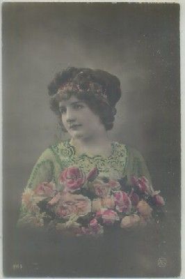 POSTAL ROMANTICA FRANCESA. SEÑORITA