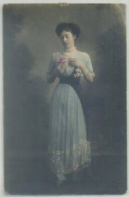 POSTAL ROMANTICA FRANCESA. SEÑORITA