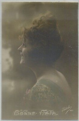 POSTAL ROMANTICA FRANCESA. BONNE FETE
