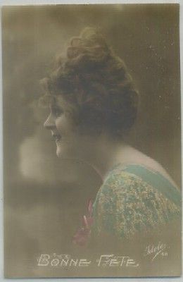 POSTAL ROMANTICA FRANCESA. BONNE FETE