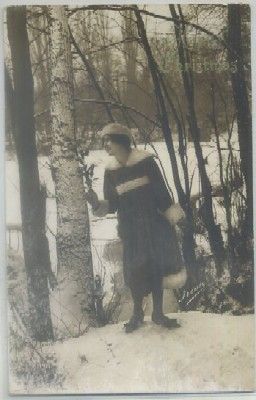 POSTAL ROMANTICA FRANCESA. SEÑORITA