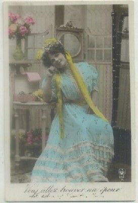 POSTAL ROMANTICA ANTIGUA. VOUS ALLEZ TROUVER UN EPOUX
