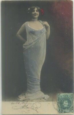 POSTAL ROMANTICA ANTIGUA. SEÑORITA