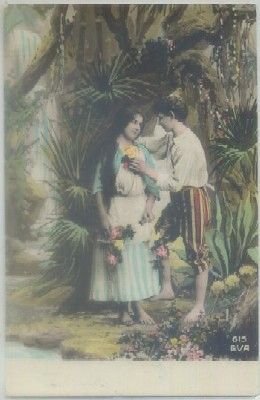 POSTAL ROMANTICA. EVA 615