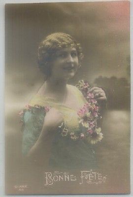 POSTAL ROMANTICA. BONNE FETE. DIANE 59
